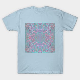 luminous garden - flamingo on turquoise T-Shirt